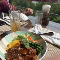 Sorry for my thumb in the picture  at Chido Cafe in Tagbilaran