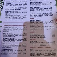 Menu at Chido Cafe in Tagbilaran