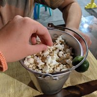 Free popcorn at Chido Cafe in Tagbilaran