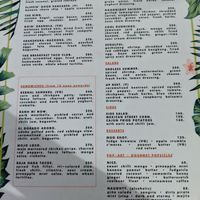 Menu at Chido Cafe in Tagbilaran