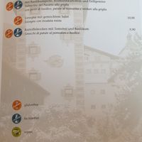 Speisekarte mit Alternativen at Forst Bräustüberl in Lagundo