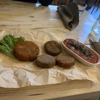 Cutlets platter with sauce  at VegaRoom in Lviv