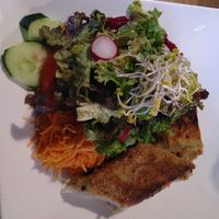 Veganer Maultaschensalat at Hirsch in Besigheim
