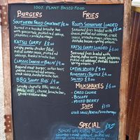 Menu at Roots in Aberdeen