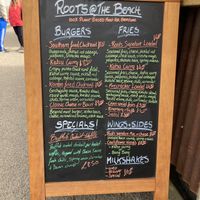 Menu  at Roots in Aberdeen