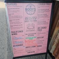 Menu August 2024 at Roots in Aberdeen