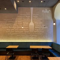 Wall of vegans(or somewhat) #Veganuary at Forky's in Vienna