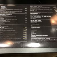 Menu  at Forky's in Vienna