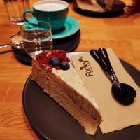 Cheesecake + Cappuccino at Forky's in Vienna