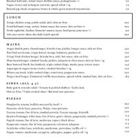 lunch menu  at The Wheatsheaf in South West London