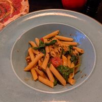 Vegan pine nut penne dish - very tasty! at Giannis in Scarborough