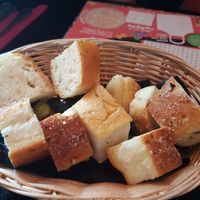 Homemade focaccia bread at Giannis in Scarborough