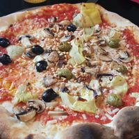 Quattro Stagioni pizza at Giannis in Scarborough