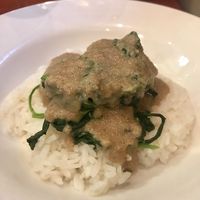 Spinach and rice at Yukiya Sushi in Harrison Hot Springs