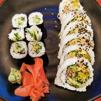 kappa maki and veggie roll at Yukiya Sushi in Harrison Hot Springs