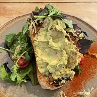 Avo on toast   at Beach House Cafe in Kaikoura