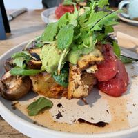 Vegan stack   at Beach House Cafe in Kaikoura