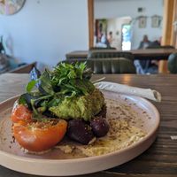 Vegan stack at Beach House Cafe in Kaikoura