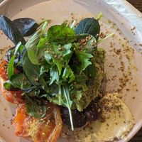 Vegan stack at Beach House Cafe in Kaikoura