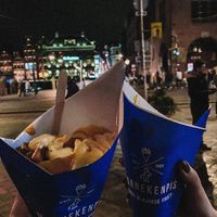   at Manneken Pis in Amsterdam