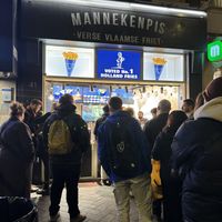  at Manneken Pis in Amsterdam