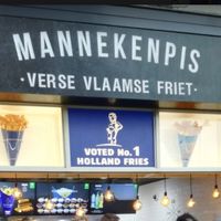 French Fries near Train Station at Manneken Pis in Amsterdam
