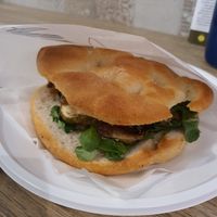 Gefülltes Foccacia at Anciua in Porto Venere