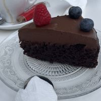 Vegan chocolate cake  at Lovelo Coffee Ride in Orihuela Costa