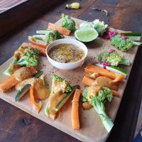 Vegetable plate at Eagle's Nest Atitlan in San Marcos La Laguna