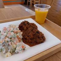 Daily menu and mango lassi at Oaza Joyful Kitchen in Zagreb