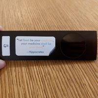 Beeper with positive quote at Oaza Joyful Kitchen in Zagreb