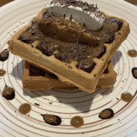 Snickers Waffle  at Oaza Joyful Kitchen in Zagreb