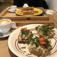 Tuna Toasties and Pumpkin Spice Waffles  at Oaza Joyful Kitchen in Zagreb