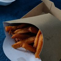 Sweet potato fries at Oaza Joyful Kitchen in Zagreb