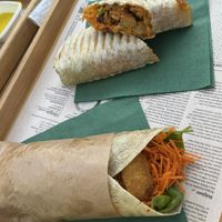 Tofu wrap & seitan wrap  at Oaza Joyful Kitchen in Zagreb