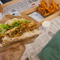 Good food but we had to wait way two long just for 2 kebabs and 1 portion of fries (30+ minutes). Drinks were nice but quite expensive at Oaza Joyful Kitchen in Zagreb