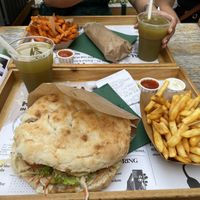 Combo menue of kebab, fries and a drink for 14,99€  at Oaza Joyful Kitchen in Zagreb