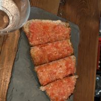 Coca bread with tomato  at Sensi Gourmet Tapas in Barcelona