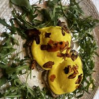 benedict toast  at Eat Healthy in Belgrade