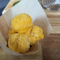Vegan yucca bread  at Que Gusto in Tulsa