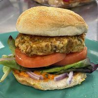 Vegan crab cakes!  So delicious  at The Root Cellar in Pittsboro