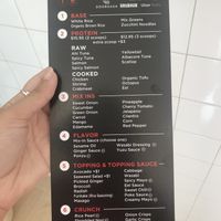 Menu at Chen's Poke in White Plains