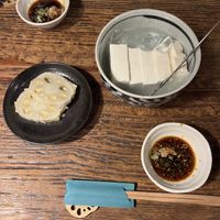 Lotus root and cold tofuu  at Renkon-Ya in Kyoto