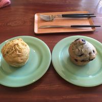 Avocado and lemon and blueberry at Ihanoha in Kanazawa