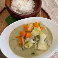 Green curry  at Two Little Birds in Luang Prabang