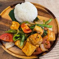 Tofu stir fry   at Two Little Birds in Luang Prabang