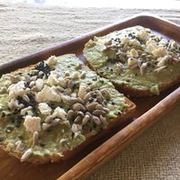 Avocado on toast  at Two Little Birds in Luang Prabang