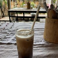 Coffee with coconut milk  at Two Little Birds in Luang Prabang