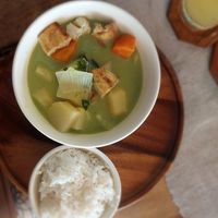 Green curry at Two Little Birds in Luang Prabang