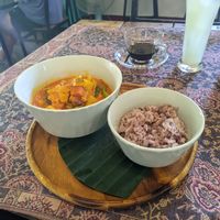 Red curry at Two Little Birds in Luang Prabang